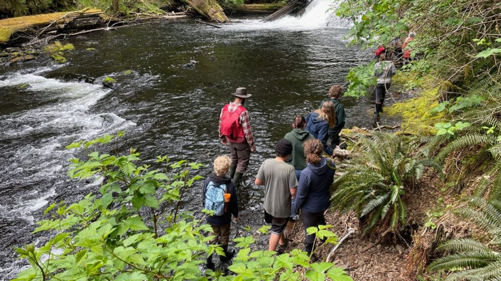 Youth exploring at K’aayxada and learning in the unparalleled wilderness of the islands of Haida Gwaii.