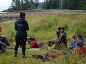 Staff provide outdoor recreation to youth at Rediscovery